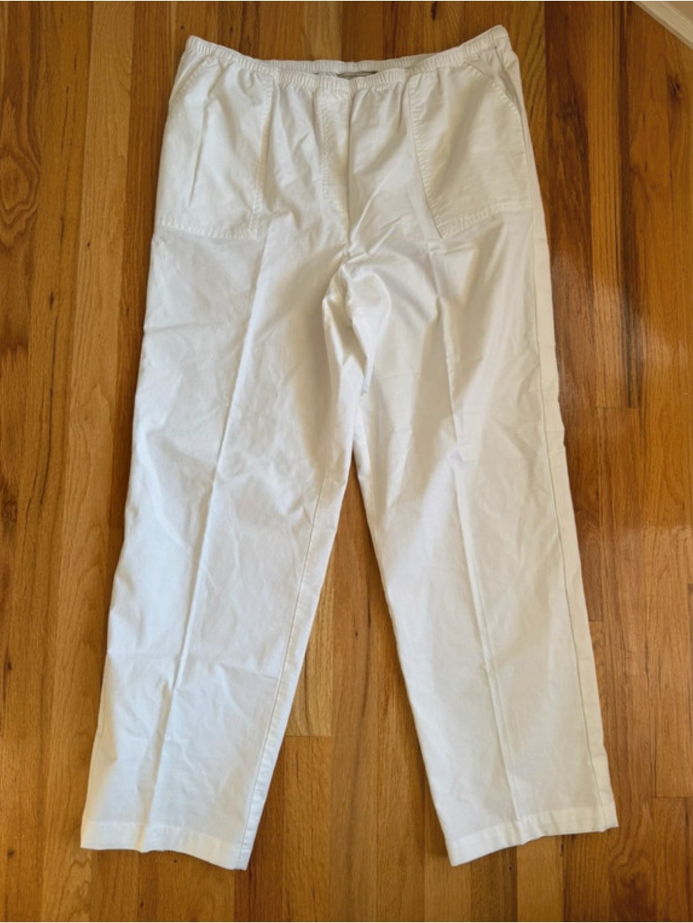 L.L. Bean women’s white cotton chino pants summer XL Tall